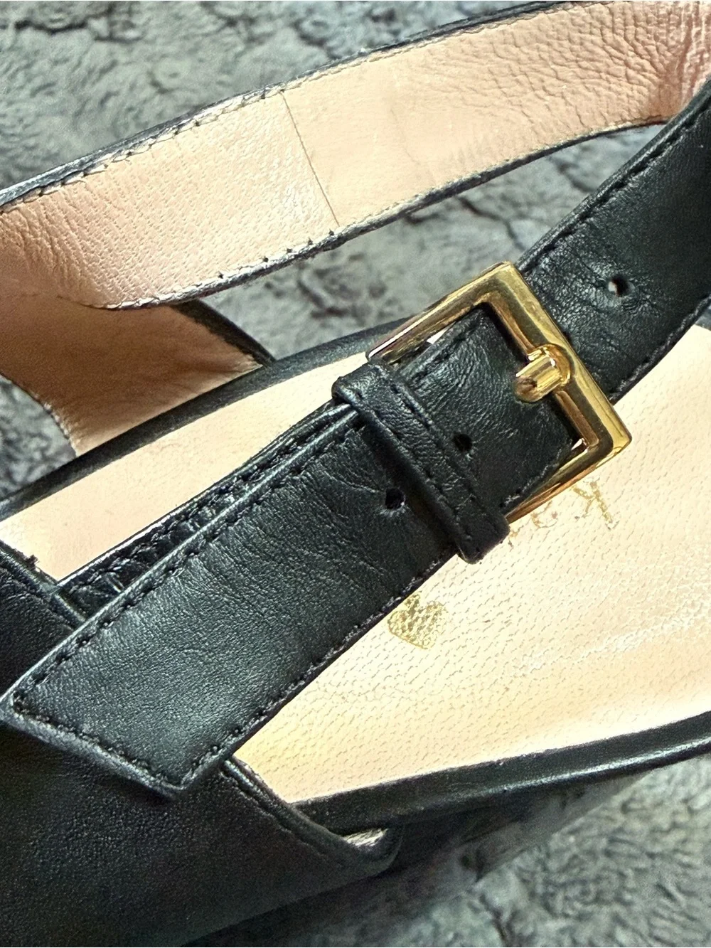 Kate Spade New York-Black leather boho tassel block sandals - “Central Too”(8)